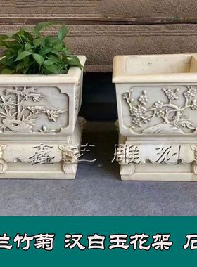 石雕莲花底座汉白玉仿古