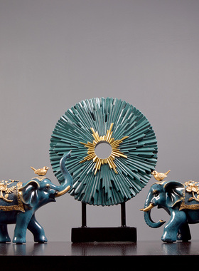 欧式办公高档商务轻奢大象摆件