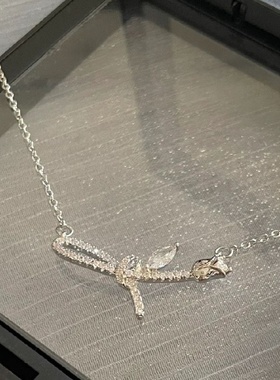 玫瑰结项链女ins风小众感网红锁骨链百搭气质颈链配饰