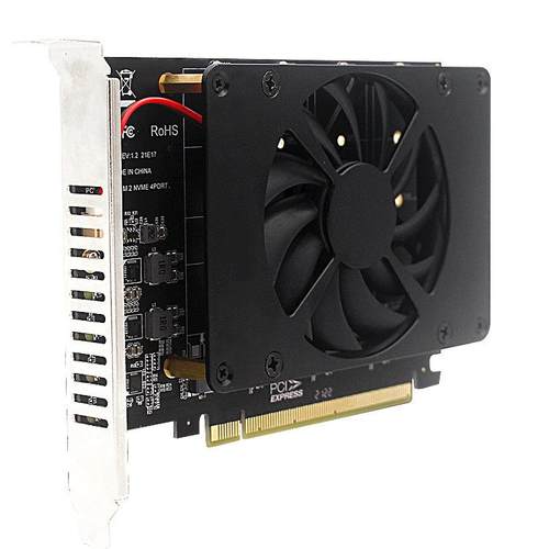 主板PCIE拆分卡PCIEX16 NVME M.2 MKEY SSD RAID阵列扩展转接卡 - 图0