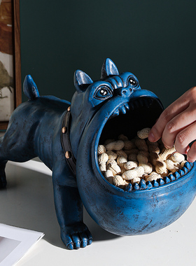 恶犬钥匙收纳盒摆件多功能烟灰缸