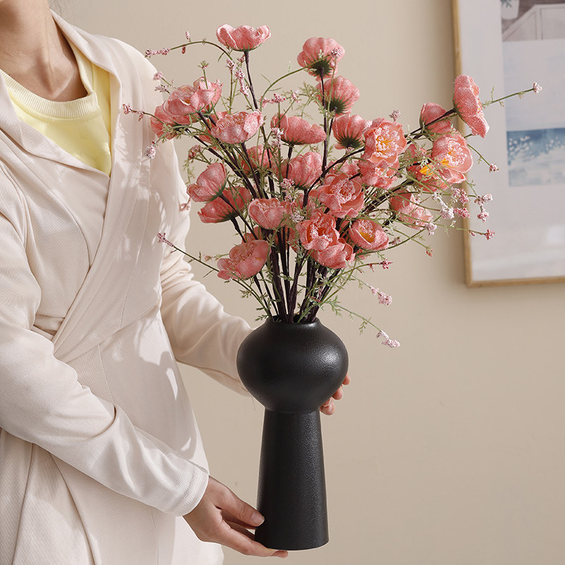 白色陶瓷花瓶摆件客厅插花仿真花酒柜2025新款摆设高级感现代简约,淘宝优惠券,粉丝福利购,淘宝优惠卷