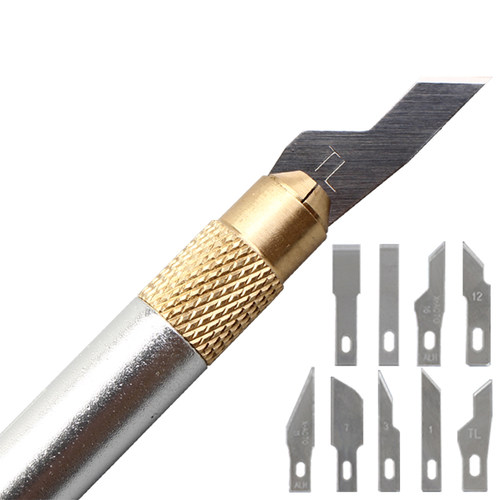 犀牛金属雕刻刀 手机贴膜铲胶美工刀拆苹果8 x 11pro后盖玻璃刀片 - 图3