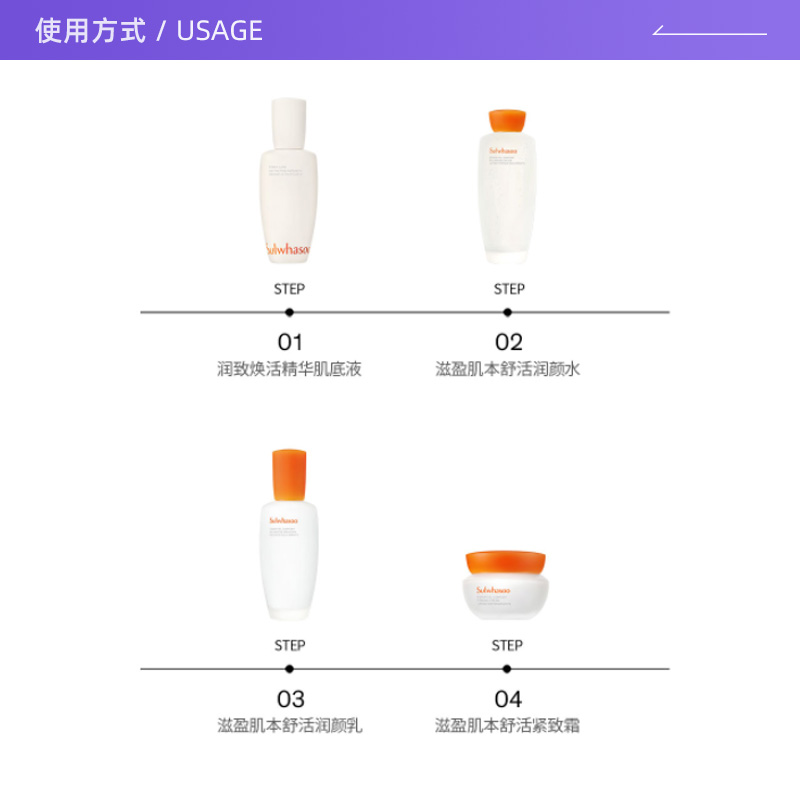 SULWHASOO/雪花秀雪花秀滋盈肌本套盒水乳面霜补水保湿提拉紧致 - 图2