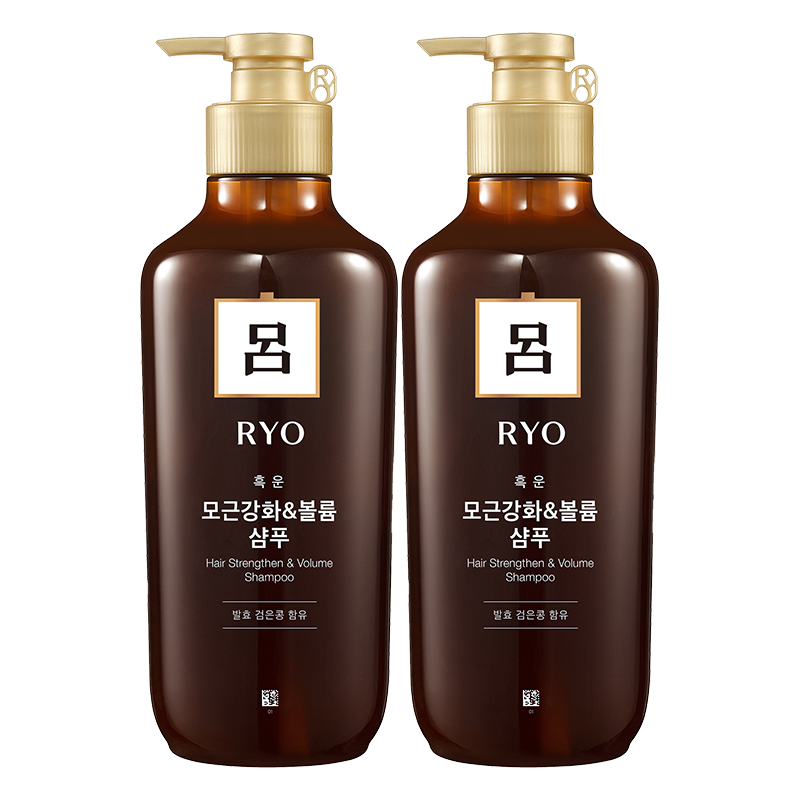 Ryo棕吕洗发水550ml*2温和强韧滋养头皮护发控油去屑止痒