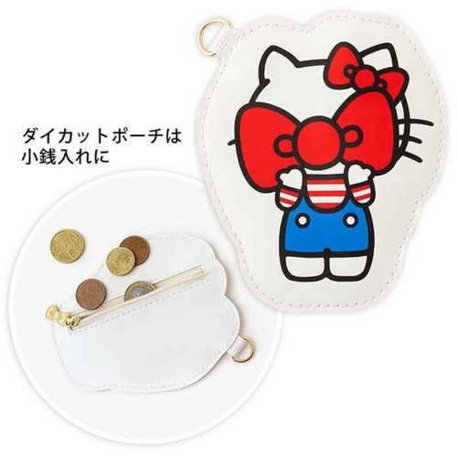 日本杂志附录新款hellokitty三件套化妆收纳袋挂件手拎包零钱卡包 - 图3