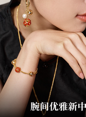 羽兮原创设计红色手链女