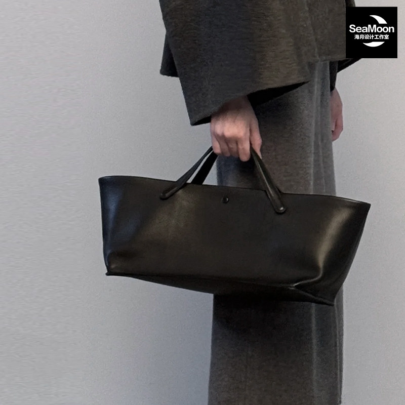 新款头层磨砂牛皮法式简约菜篮子托特包手提肩斜挎复古休闲通勤女,淘宝优惠券,粉丝福利购,淘宝优惠卷