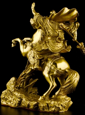 骑马黄铜骑马关羽佛像武财神爷