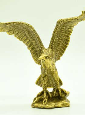 大展宏图黄铜办公室汽车老鹰摆件