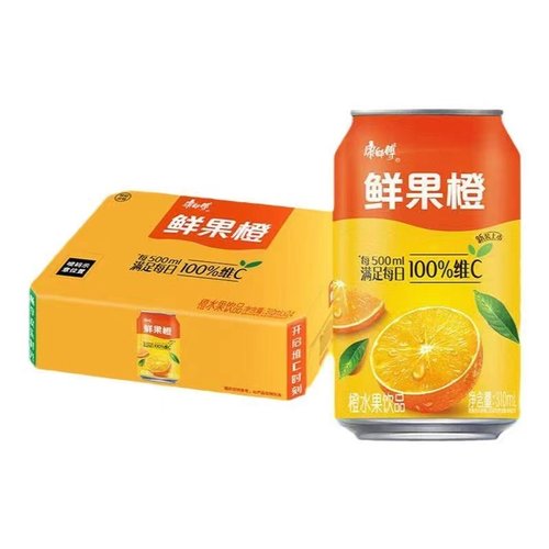 康师傅饮料罐装310ml24冰红茶24整箱每日C橙汁特价批发混搭饮品 - 图1