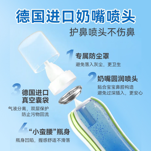 鼻精灵海盐水鼻喷剂儿童喷鼻婴儿鼻堵生理性鼻腔喷雾鼻子洗鼻器 - 图0