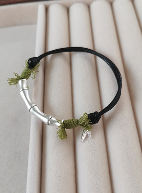 原创设计纯银手链可调节999足银节节高升手绳美好寓意闺蜜礼物新