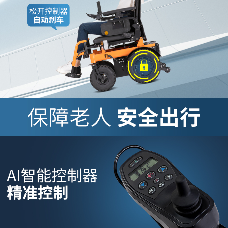 伊凯电动轮椅车EP61-62越野型老年残疾人四轮代步车出口欧盟现货 - 图0