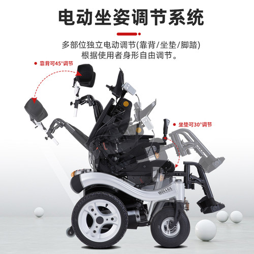 伊凯越野型电动轮椅车EPW65带电动后仰真空轮胎续进口配置现货 - 图2