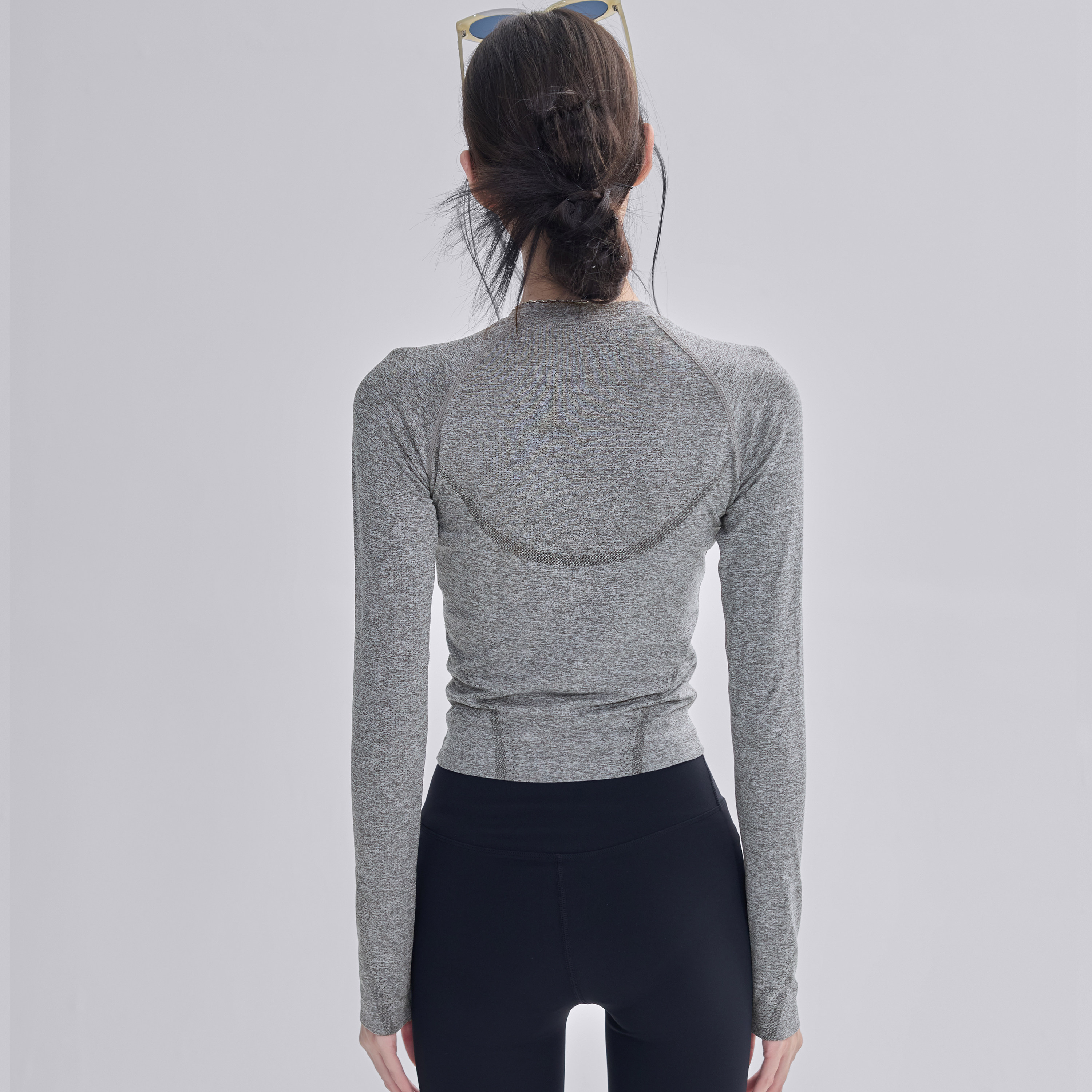 2025新款瑜伽服女正肩紧身显瘦长袖弹力健身跑步运动上衣T恤初秋,淘宝优惠券,粉丝福利购,淘宝优惠卷