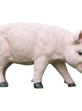 户外农家庭院玻璃钢动物香猪雕塑大仿真猪模型花园景观装饰品摆件