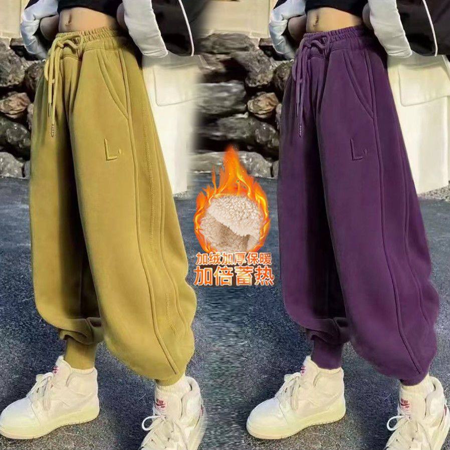男女童羊驼绒加厚卫裤冬天儿童运动裤子网红炸街女孩保暖绒裤外穿,淘宝优惠券,粉丝福利购,淘宝优惠卷