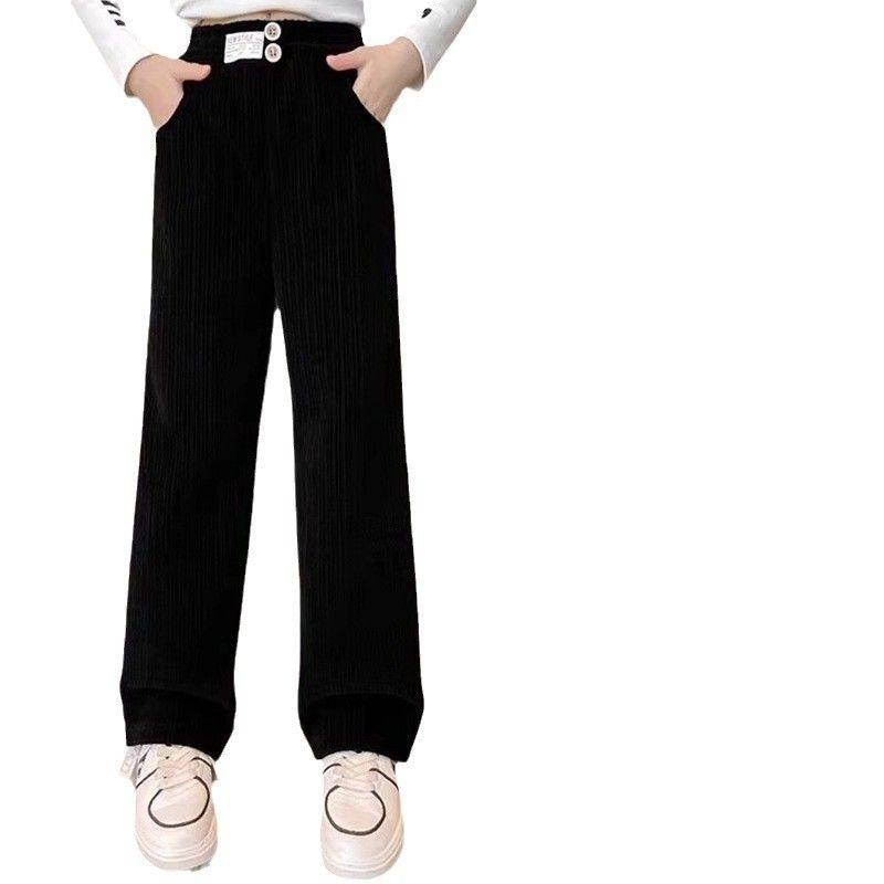 女童加绒直筒阔腿裤女儿童一体绒加厚卫裤大童秋冬款休闲保暖裤子,淘宝优惠券,粉丝福利购,淘宝优惠卷