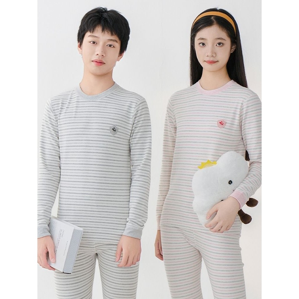 青少年舒绒保暖内衣套装男大童秋衣秋裤女高初中学生棉毛纯棉睡衣,淘宝优惠券,粉丝福利购,淘宝优惠卷