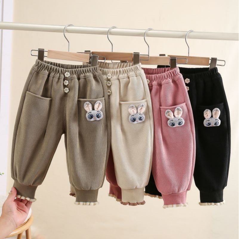 女宝宝秋冬季加绒裤子新款儿童冬天一体绒卫裤小童薄绒休闲裤保暖,淘宝优惠券,粉丝福利购,淘宝优惠卷