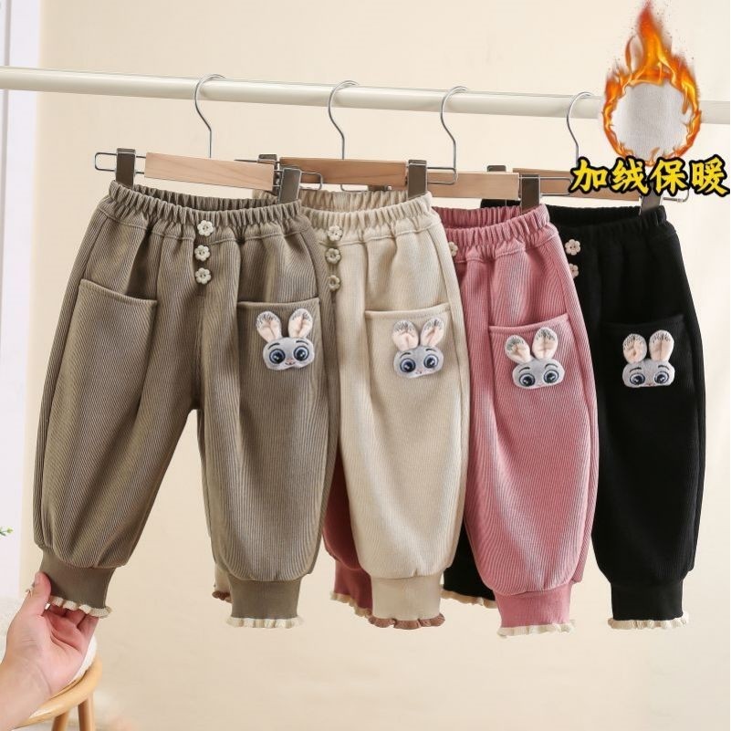 女宝宝秋冬季加绒裤子新款儿童冬天一体绒卫裤小童薄绒休闲裤保暖,淘宝优惠券,粉丝福利购,淘宝优惠卷