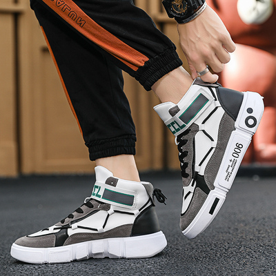 高帮板鞋潮流百搭男士时尚休闲运动老爹潮鞋