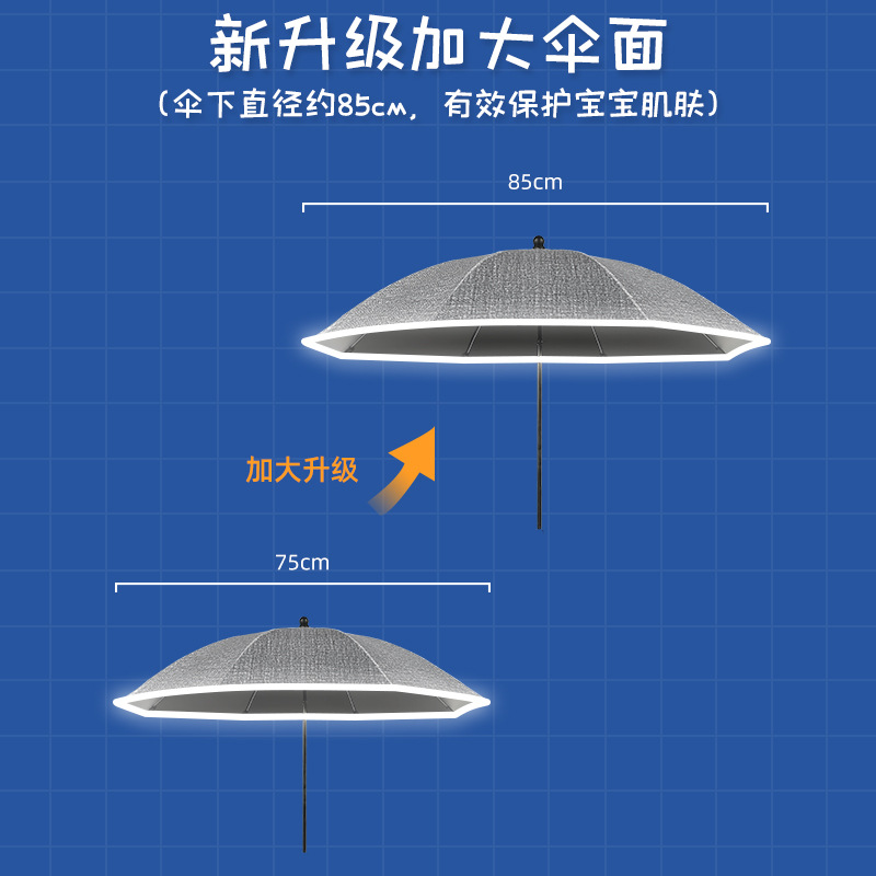 婴儿车遮阳伞通用防晒伞宝宝推车遛娃神器儿童手推车雨伞蓬棚幼儿