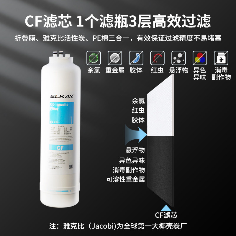 美国艾肯家用cf复合ro机包邮滤芯 elkay艾肯净水器