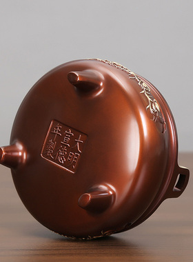 纯铜香炉摆件家用供奉插香