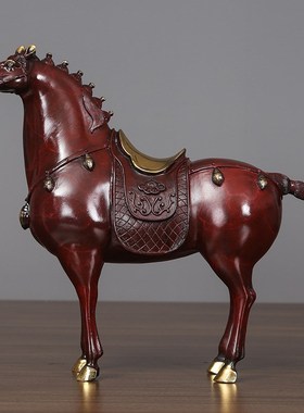 黄铜摆件军马工艺品客厅办公室家