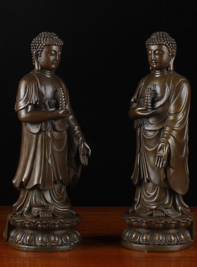 药师佛佛像铜 纯铜 家居供奉摆件药王菩萨保平安工艺品铜摆件