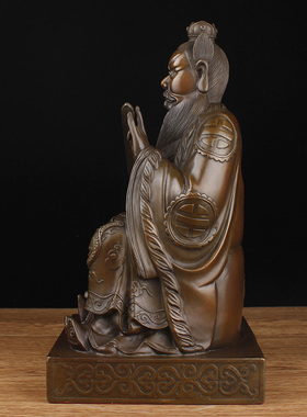 铜张天师铜像摆件张道陵祖师爷神像家居客厅办公室工艺品摆设