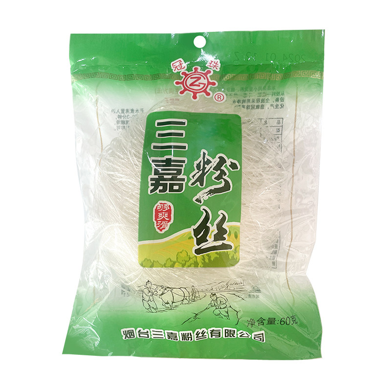 冠珠山东特产独立包装速食粉丝软糯火锅花甲凉拌粉丝汤60g*12包,淘宝优惠券,粉丝福利购,淘宝优惠卷