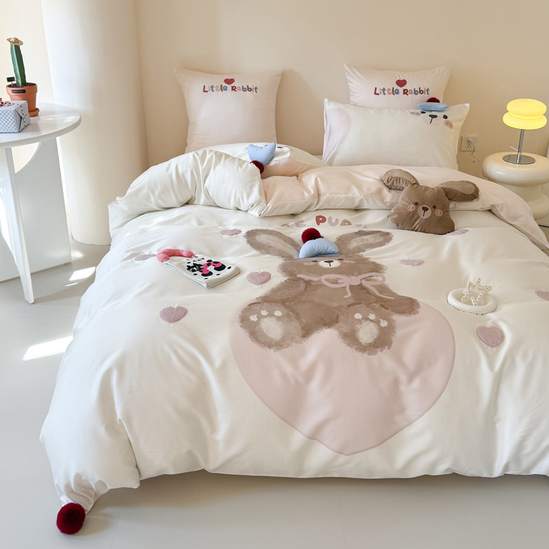 120S澳棉卡通宿舍四件套可爱纯棉被套床单春夏床上用品,淘宝优惠券,粉丝福利购,淘宝优惠卷