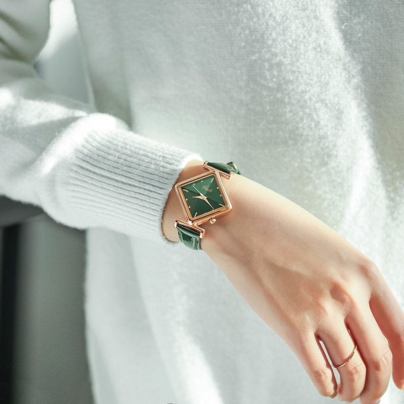 女学生ins韩版简约气质复古石英表 歌迪老林国产腕表