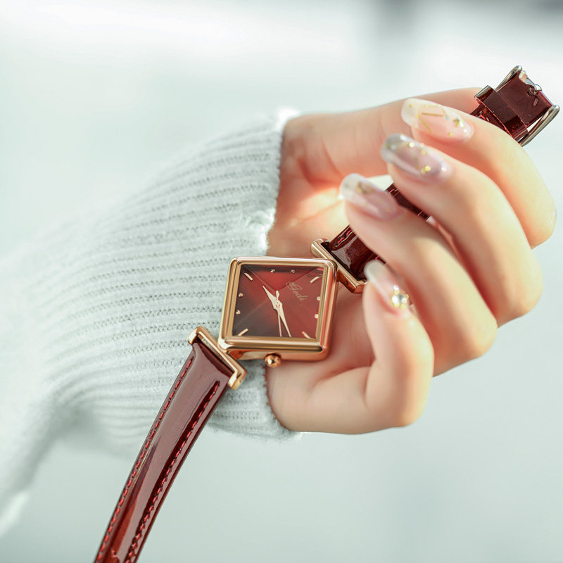 女学生ins韩版简约气质复古石英表 歌迪老林国产腕表