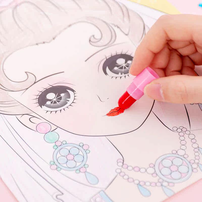 儿童DIY涂色画涂鸦公主化妆玩具彩妆派对套装女孩过家家游戏礼品,淘宝优惠券,粉丝福利购,淘宝优惠卷