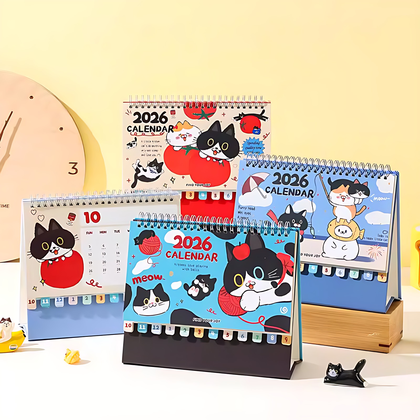台历2026年新款可爱日历办公室高颜值桌面摆件中考高考倒计时提醒牌2025年日程计划表打卡记事本创意月历定制 - 图3