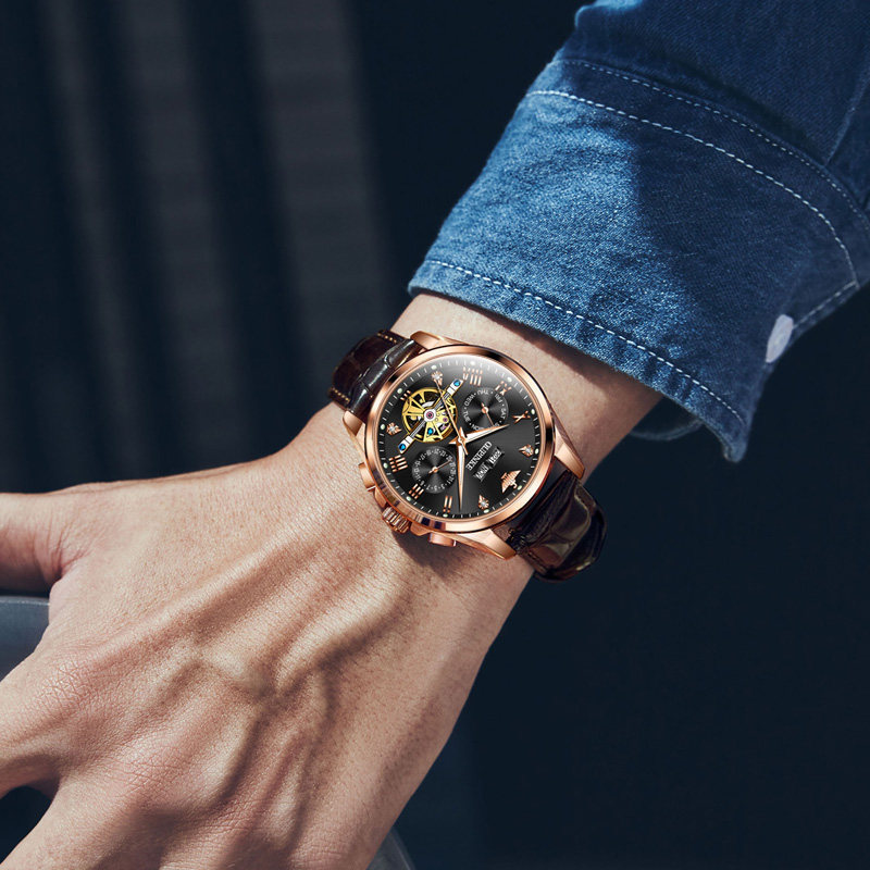 男士全自动瑞士2021年新款机械表 欧品客隆坤国产腕表