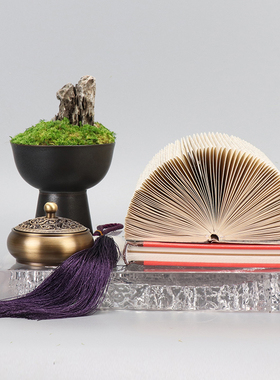 折纸陶瓷新中式飘窗茶几茶室摆件