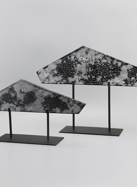 亲宜玉石铁招财新中式客厅摆件