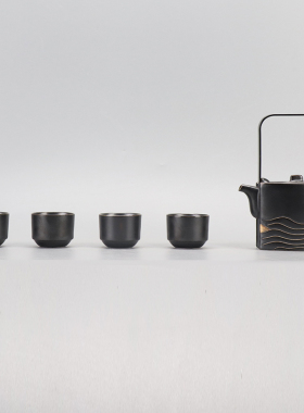 陶瓷木新中式茶室茶几茶具摆件