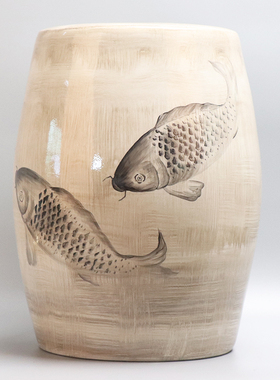 新中式风手绘茶室户外庭院换鞋凳