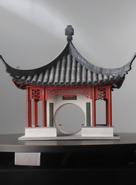 中式古风苏州园林悟竹幽居摆件