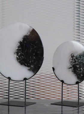 新中式风水墨样板房间软装饰品