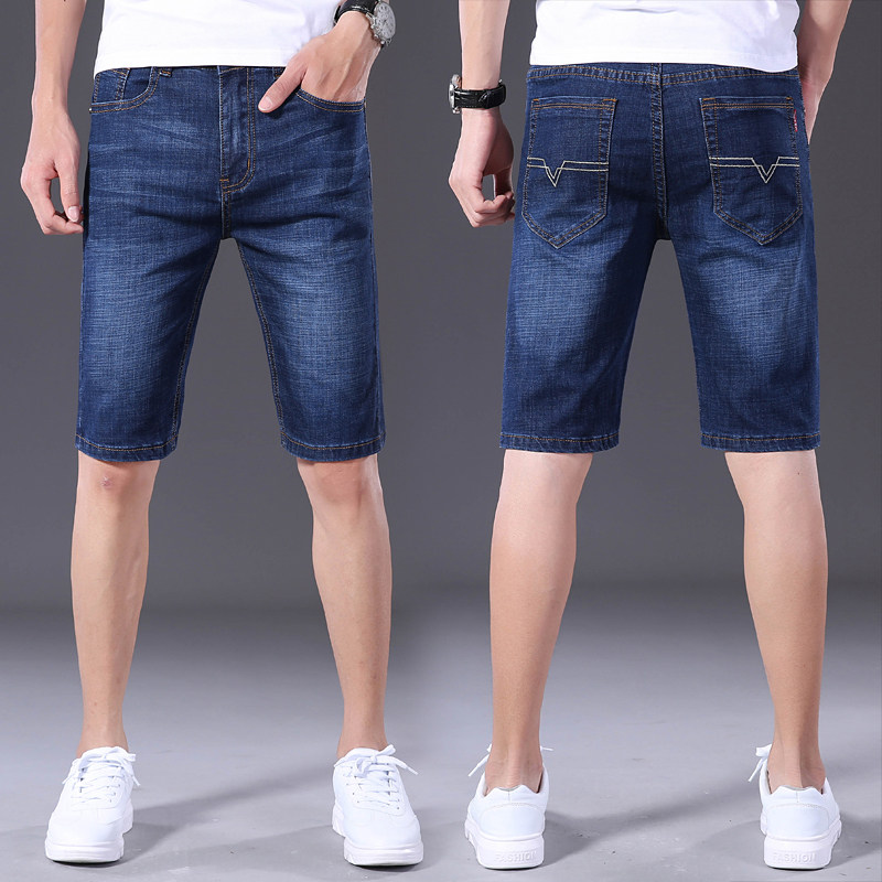 杰克森马薄款弹力修身七分裤 杰克森马阁堡牛仔裤