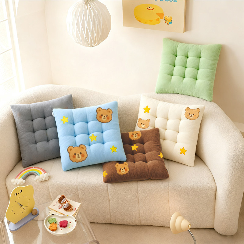 坐垫办公室坐垫地上椅子垫子学生教室宿舍夏季地上板凳屁垫牛奶绒