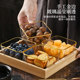 Square glass bowl double skin milk ice powder dessert bowl