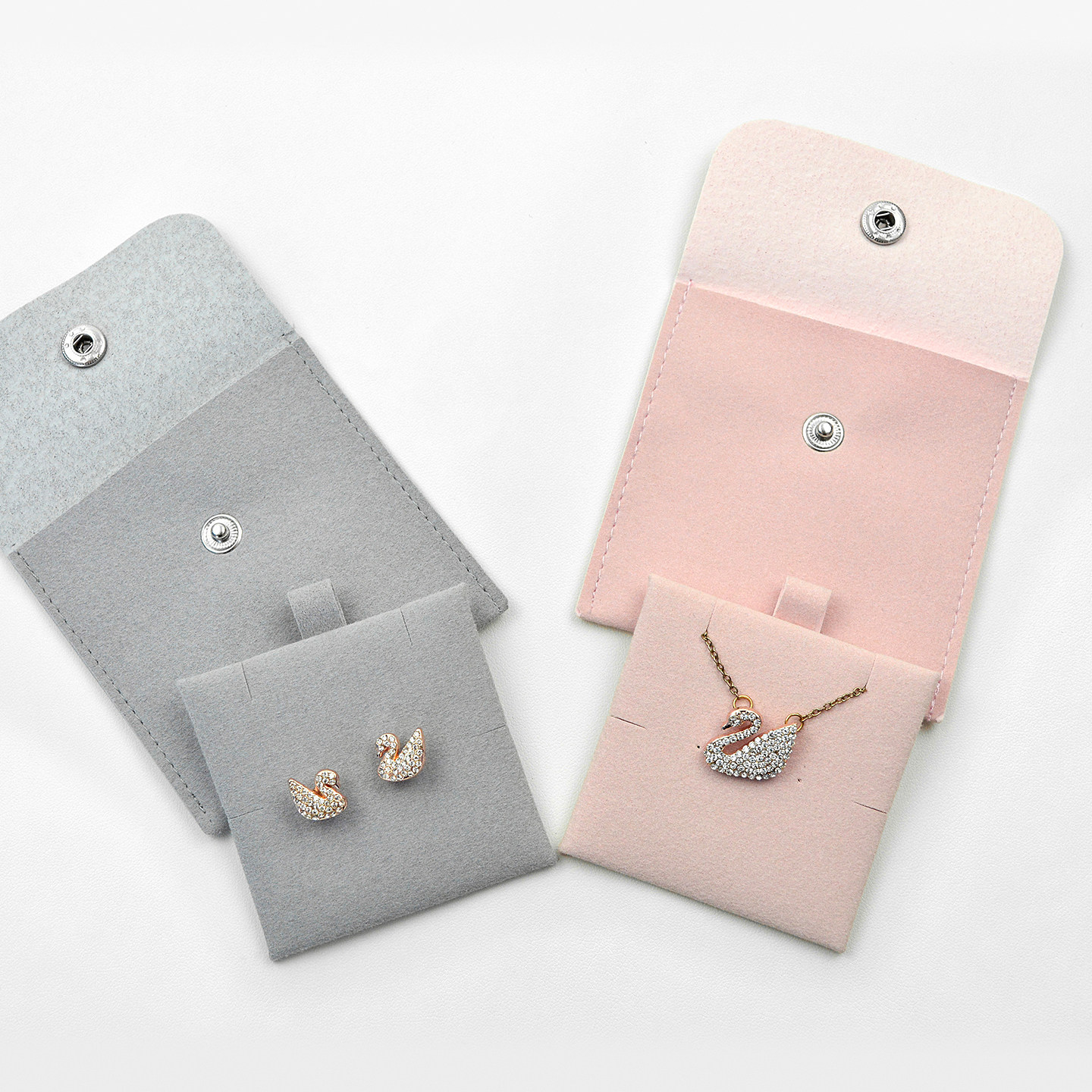 超纤绒布袋按扣信封式包装袋珠宝饰品文玩收纳袋项链耳环首饰袋,淘宝优惠券,粉丝福利购,淘宝优惠卷